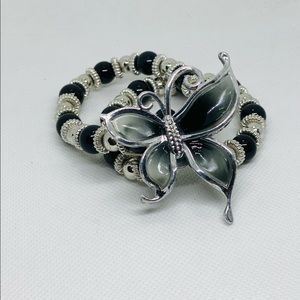 Butterfly gorgeous double bracelet